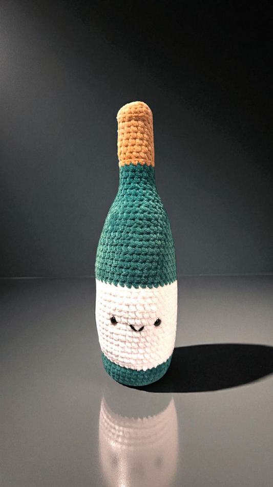 Bouteille de vin au crochet 🖤 Édition rigolote et fait main