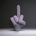 Main en crochet insolente 🖤 Objet déco humoristique fait main