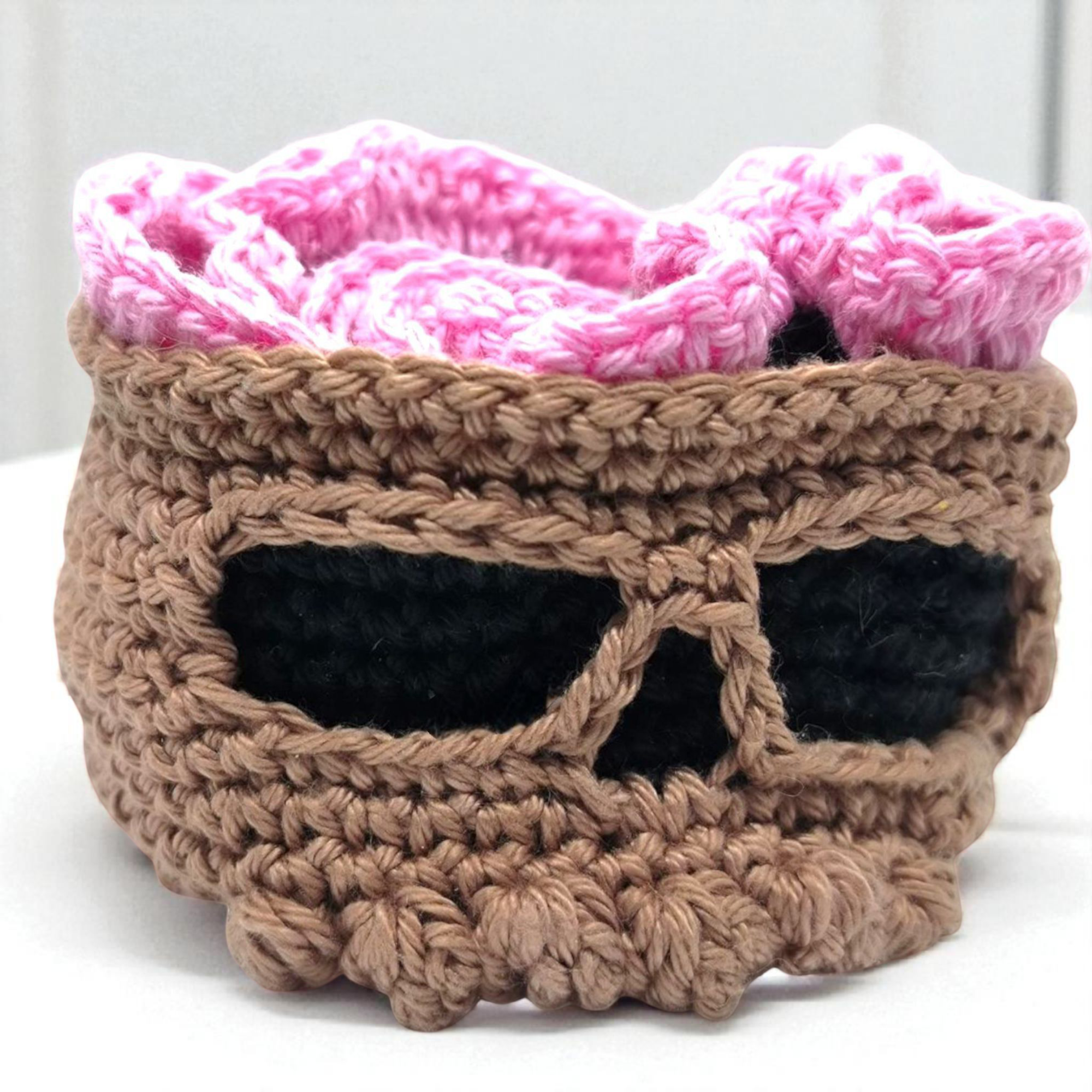 Set Tête de Mort & Cerveau au Crochet 🖤Dessous de Verre Uniques