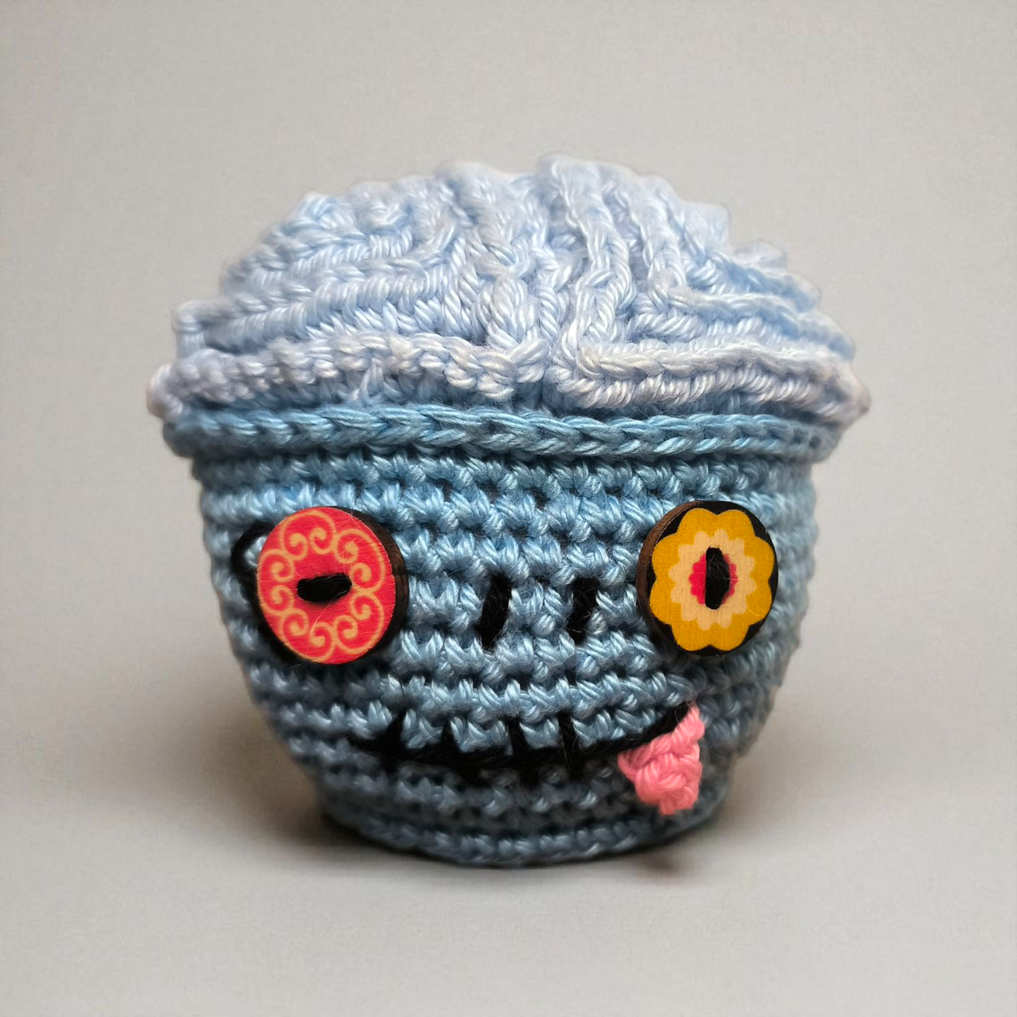 Zombie Cupcake au crochet🖤 Amigurumi dark-cute fait main