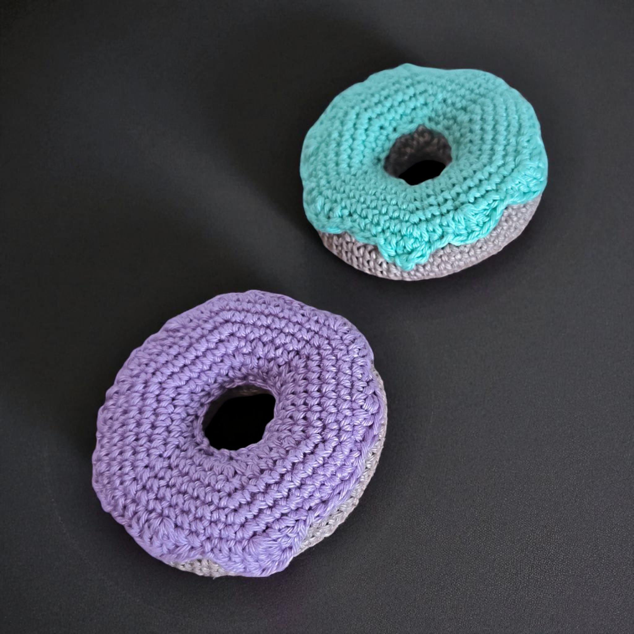 Donut au Crochet 🖤 Déco Gourmande Fait Main Menthe