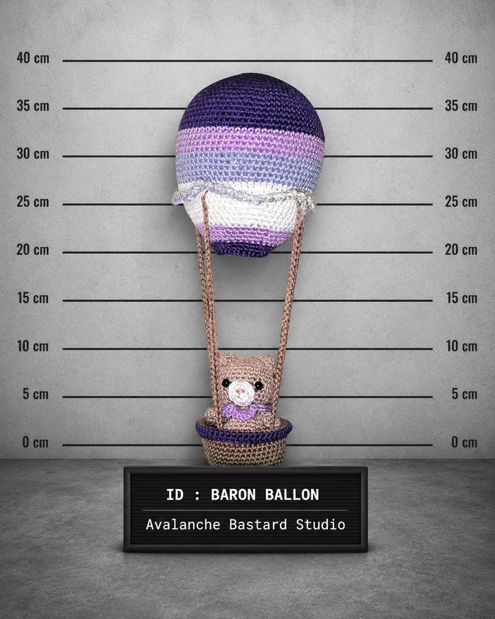 Baron Ballon, création au crochet faite main
