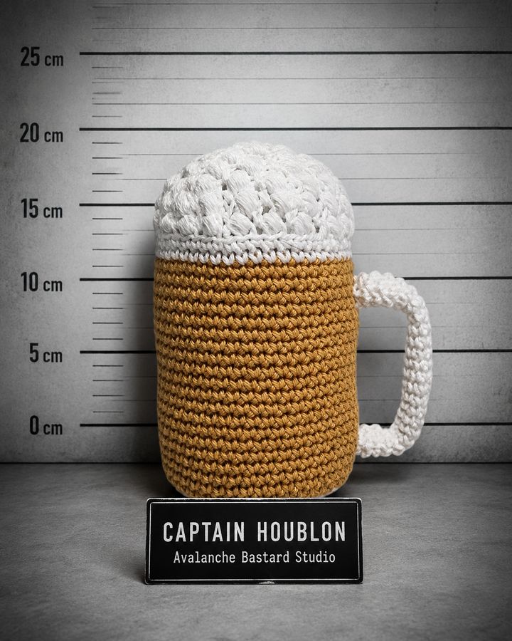 Captain Houblon, création au crochet faite main