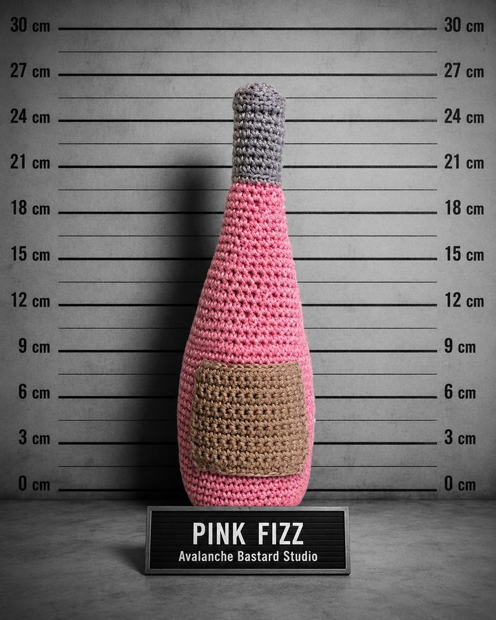 Pink Fizz, création au crochet faite main